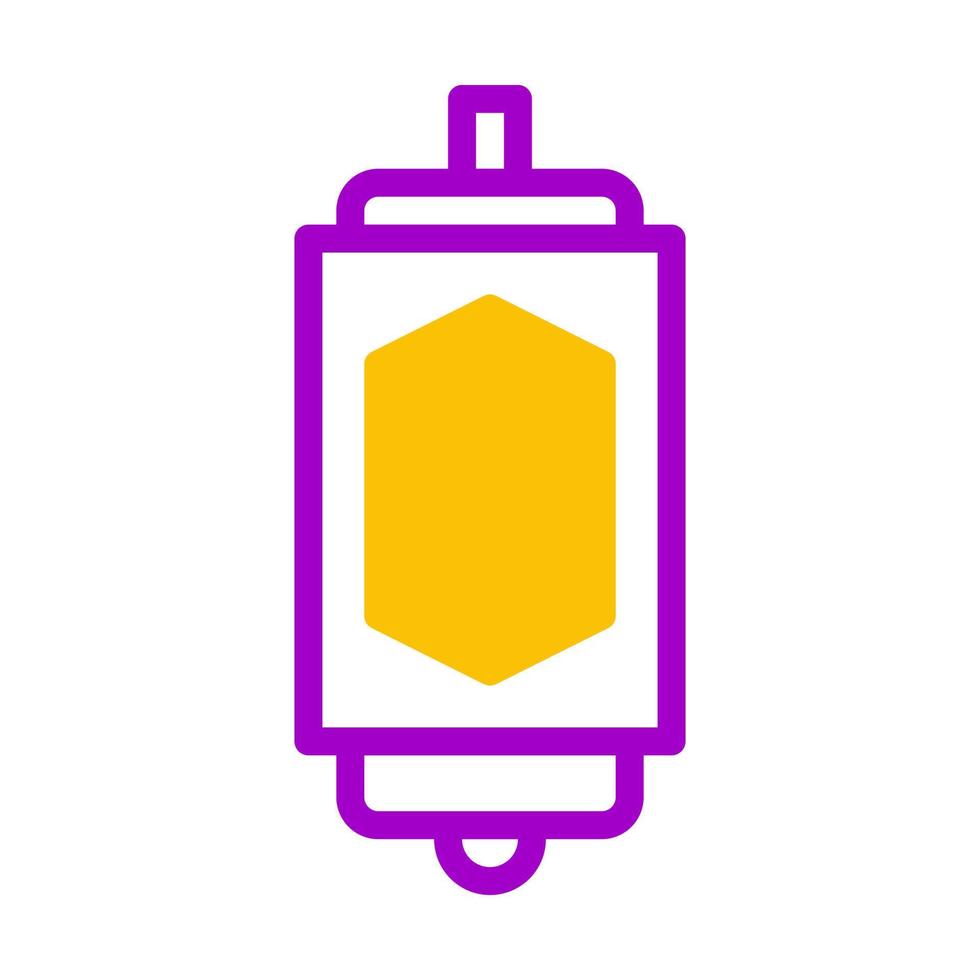 lantaarn icoon duotoon Purper geel stijl Ramadan illustratie vector element en symbool perfect.
