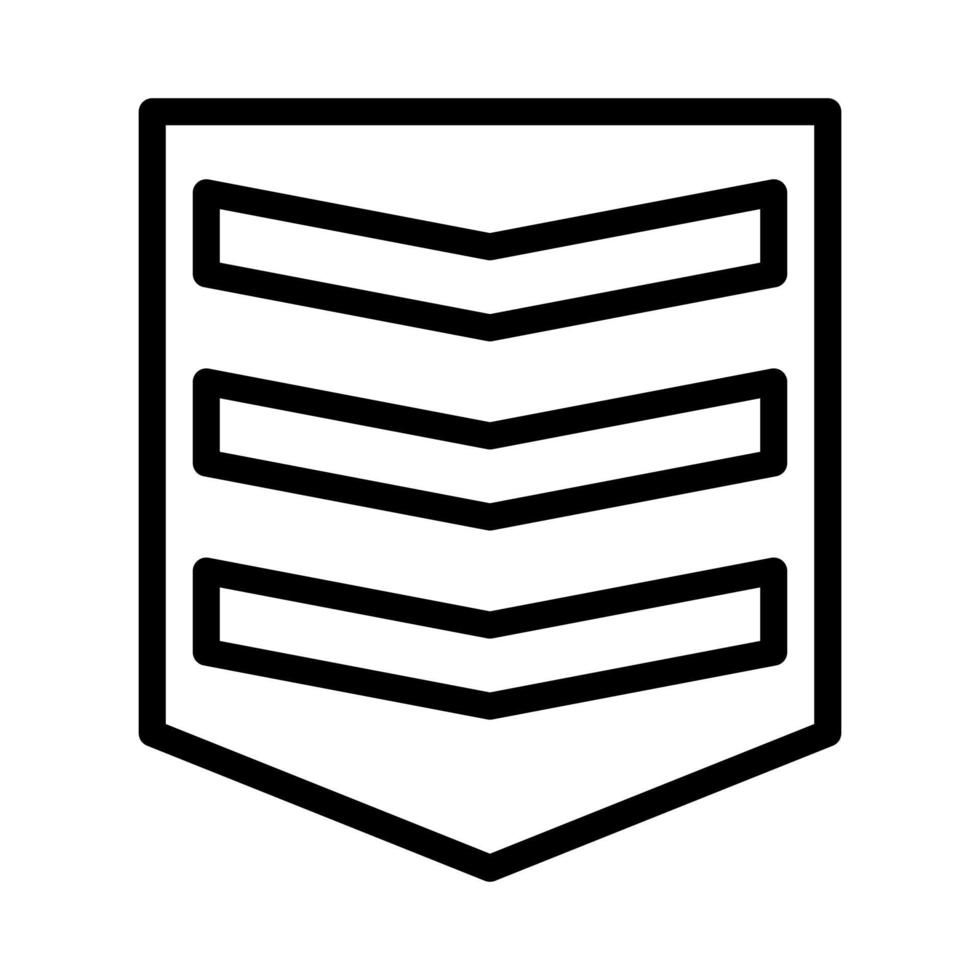 insigne icoon schets stijl leger illustratie vector leger element en symbool perfect.