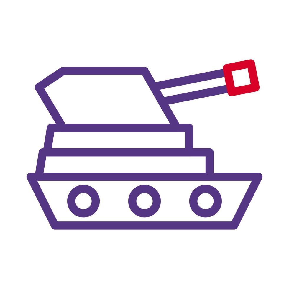 tank icoon duokleur rood Purper stijl leger illustratie vector leger element en symbool perfect.