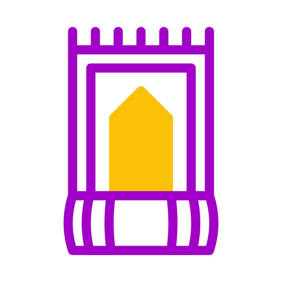 tapijt icoon duotoon Purper geel stijl Ramadan illustratie vector element en symbool perfect.