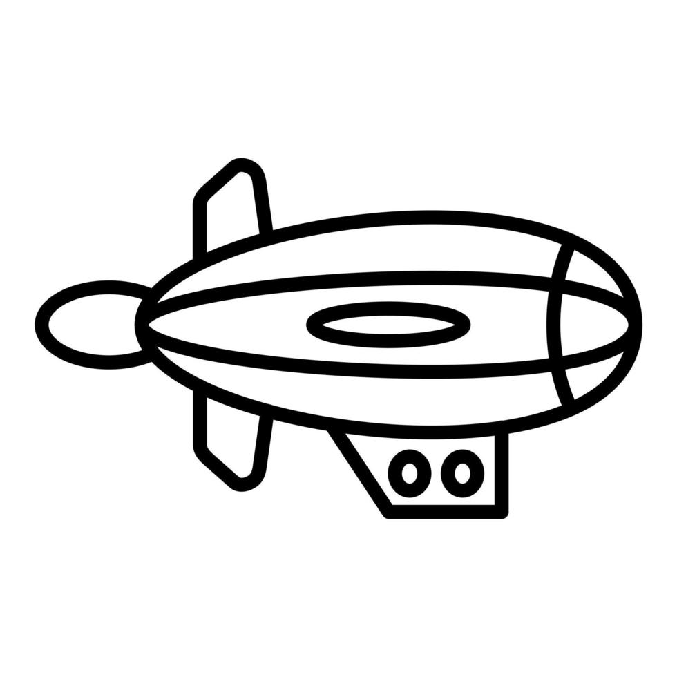 luchtschip icoon stijl vector