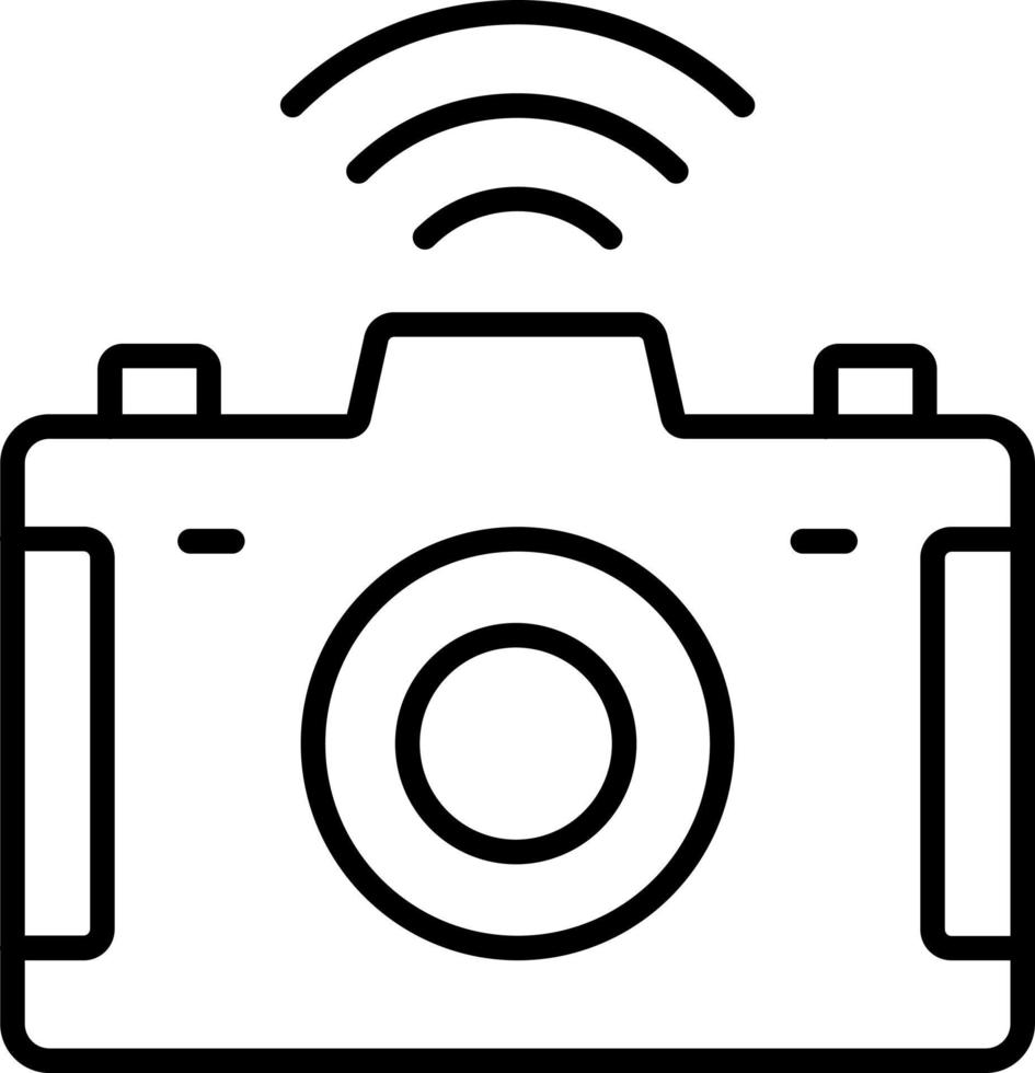 slim camera icoon stijl vector