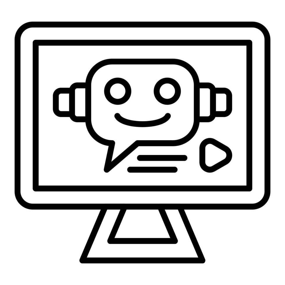 chatbot-pictogramstijl vector