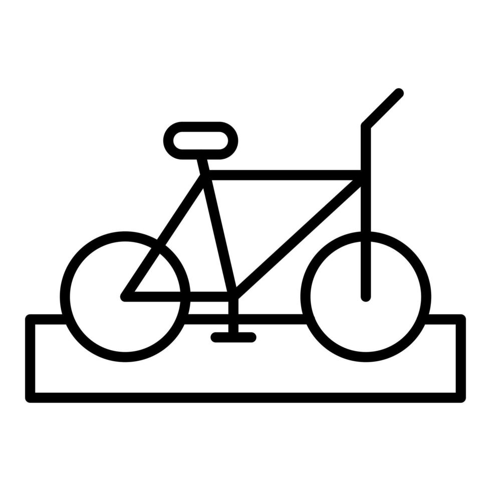 fiets rijbaan icoon stijl vector