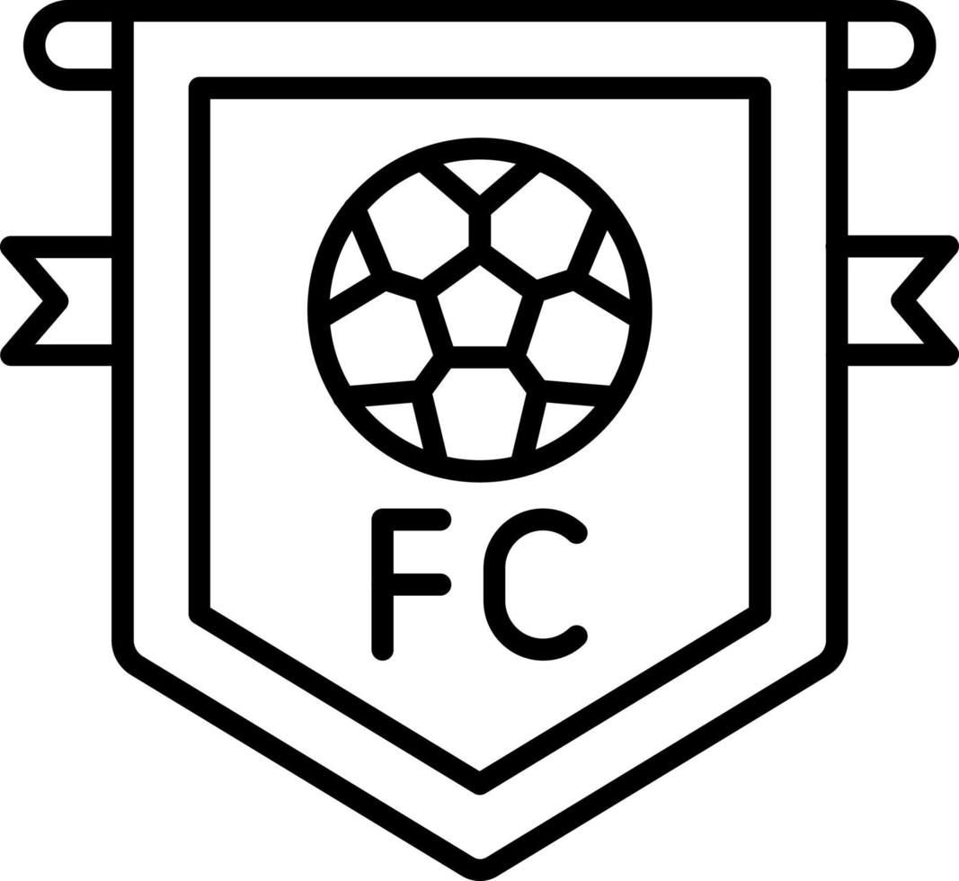 Amerikaans voetbal club icoon stijl vector