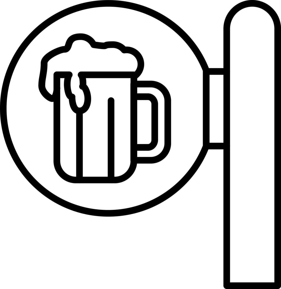 bier teken icoon stijl vector