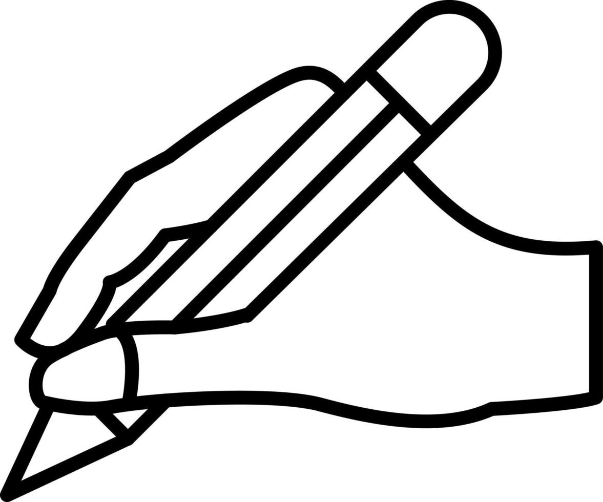hand- schrijven icoon stijl vector