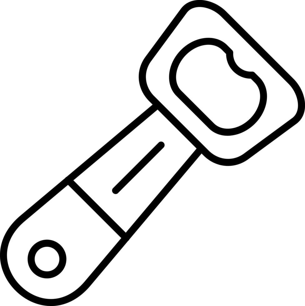 pictogramstijl flesopener vector