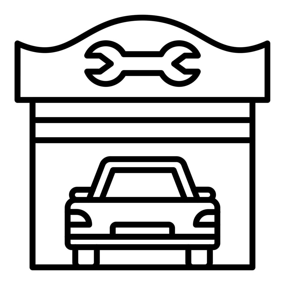 auto reparatie winkel icoon stijl vector