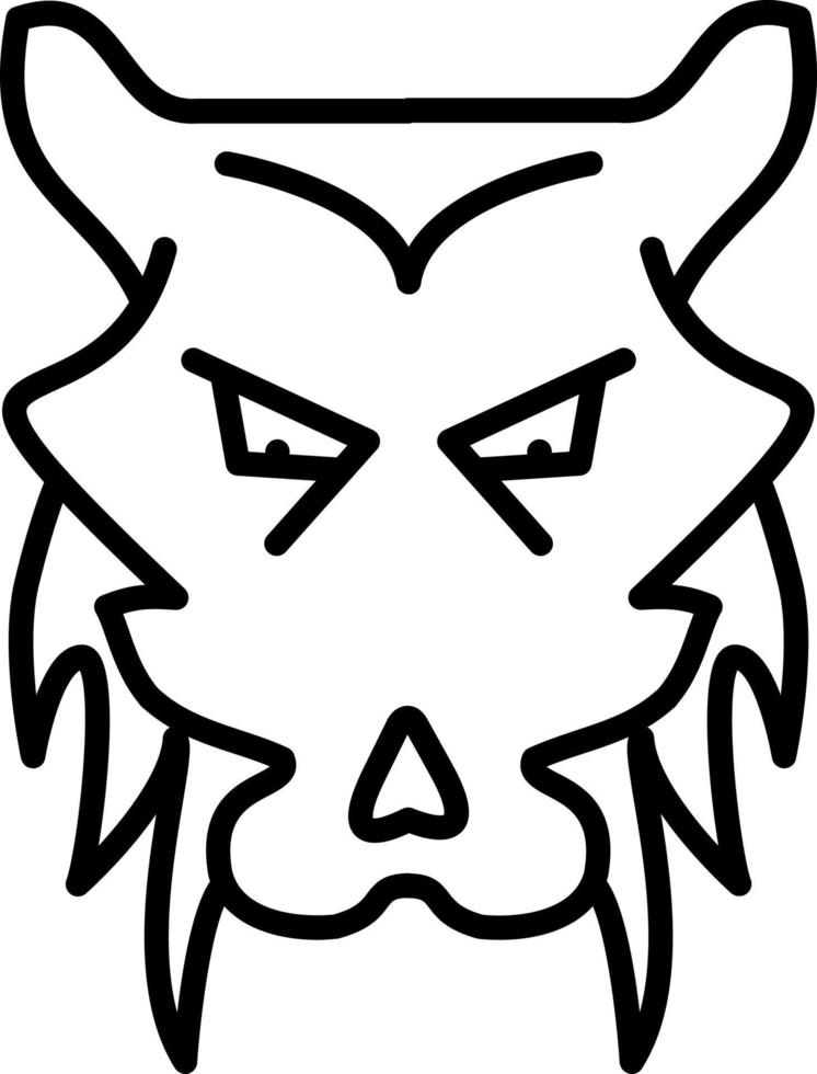 weerwolf icoon stijl vector