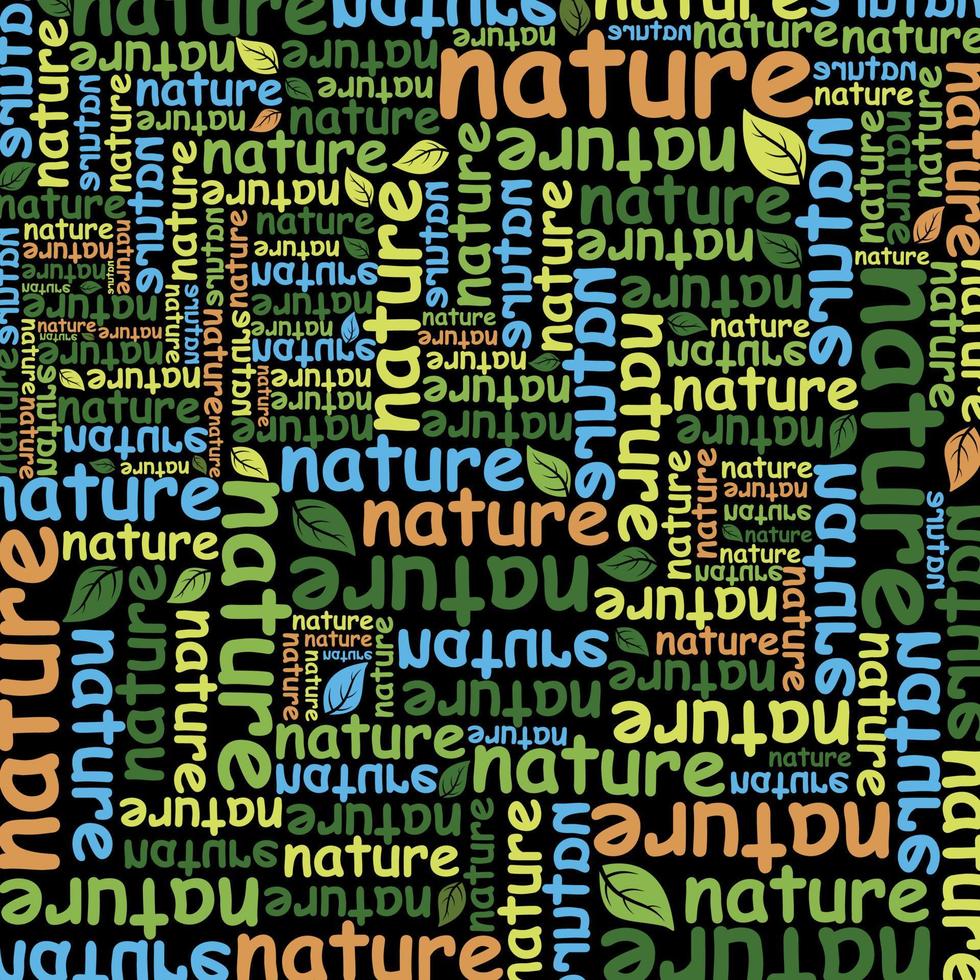 achtergrond gemaakt van woorden de natuur. een vector illustratie