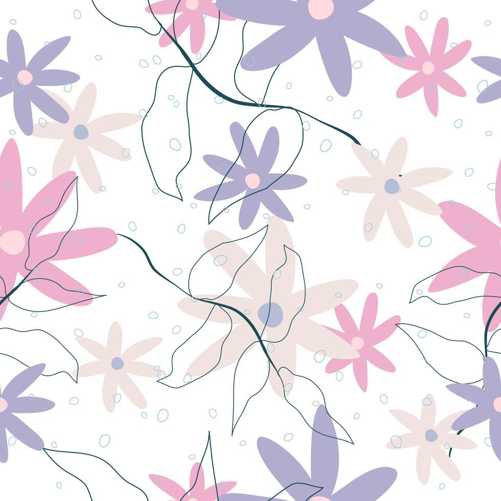 naadloos abstract kleurrijk bloemen patroon achtergrond voor behang, cadeau inpakken, verpakken naadloos vector achtergrond ontwerp