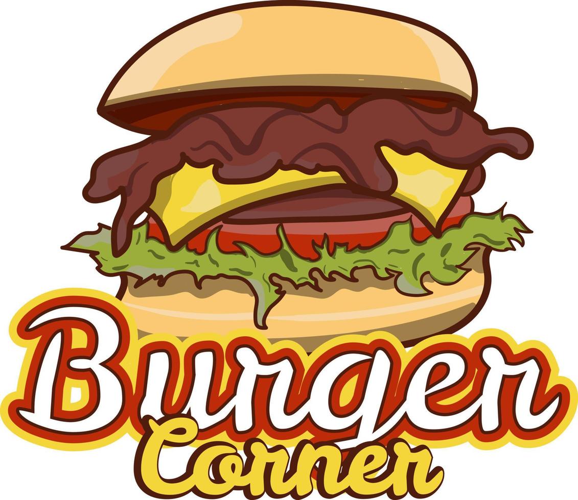 vrij hamburger illustratie vector