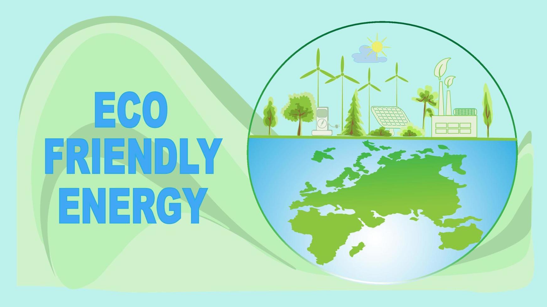 eco vriendelijk energie groen natuur.ecologie biologisch symbool omgeving aarde dag.eco vriendelijk mensen hand.milieu alternatief energie. vector