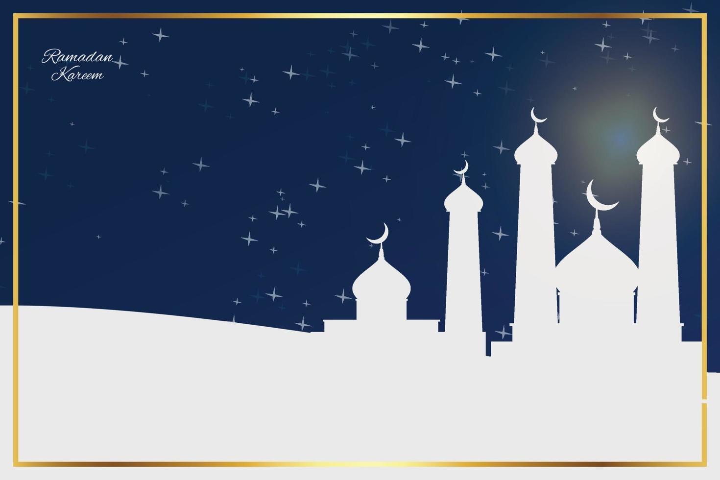 illustratieontwerp om de maand ramadan 2021 te vieren vector