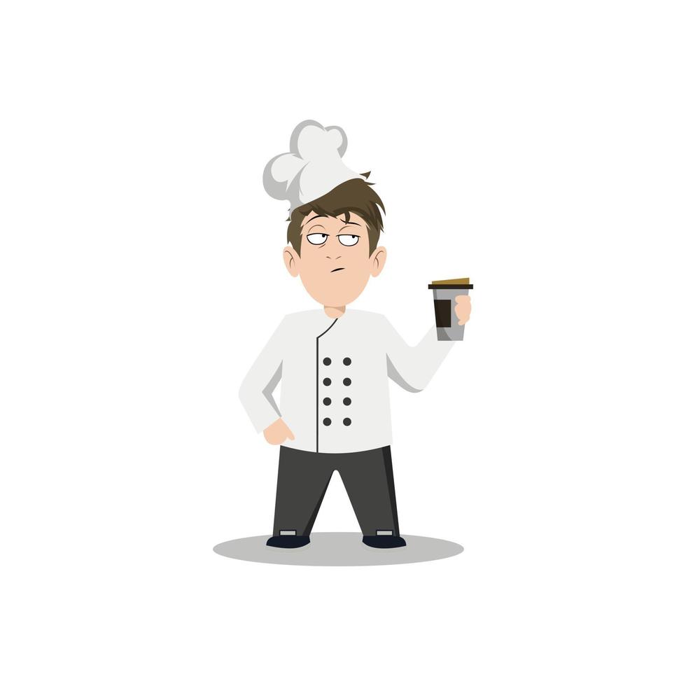 illustratie vector grafische chef-kok Characterdesign