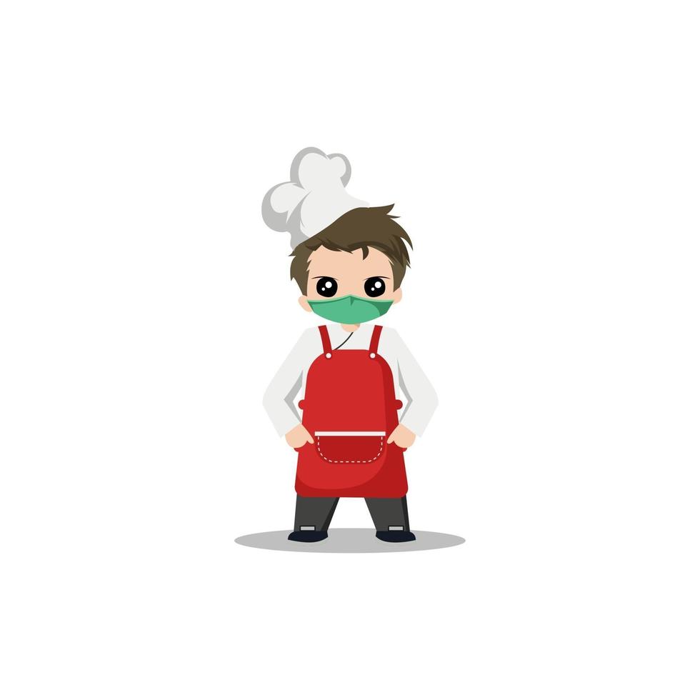 illustratie vector grafische chef-kok Characterdesign