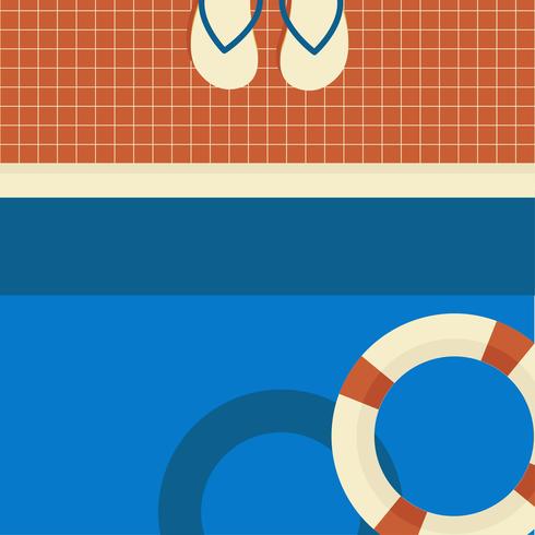Vintage zwembad vector