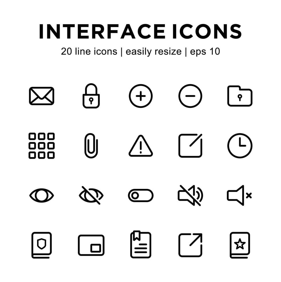 interface pictogrammalplaatje vector