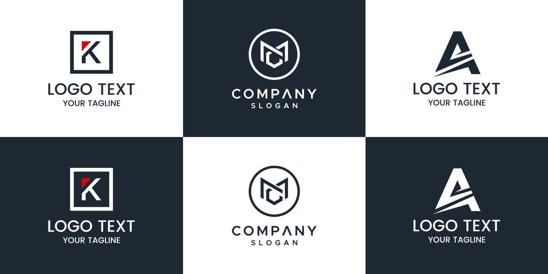 monogram logo ontwerp vector