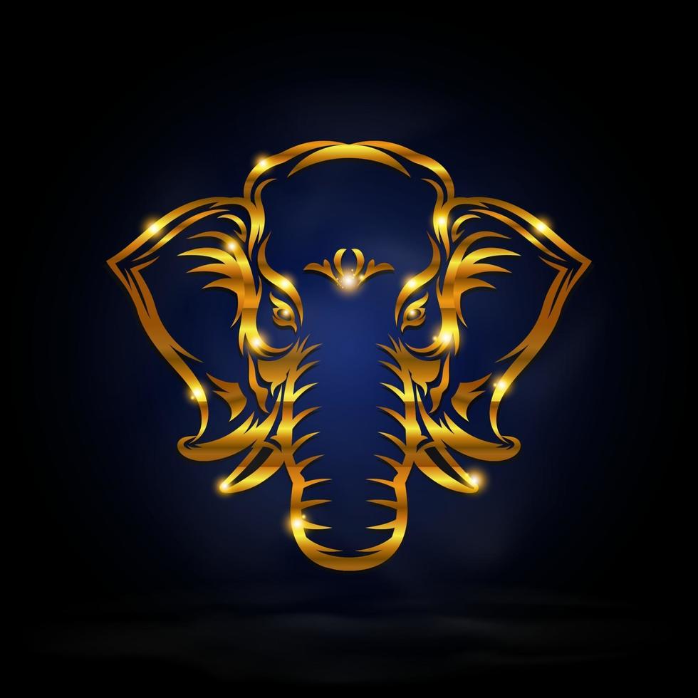 gouden olifant symbool vector