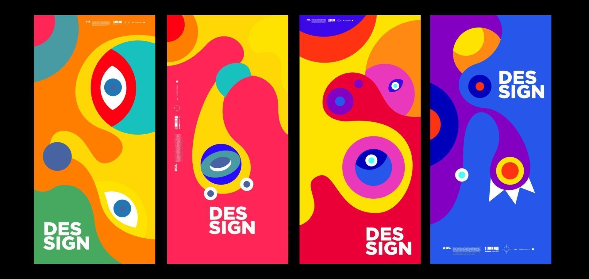 vector kleurrijke abstracte cartoon doodle banner als achtergrond