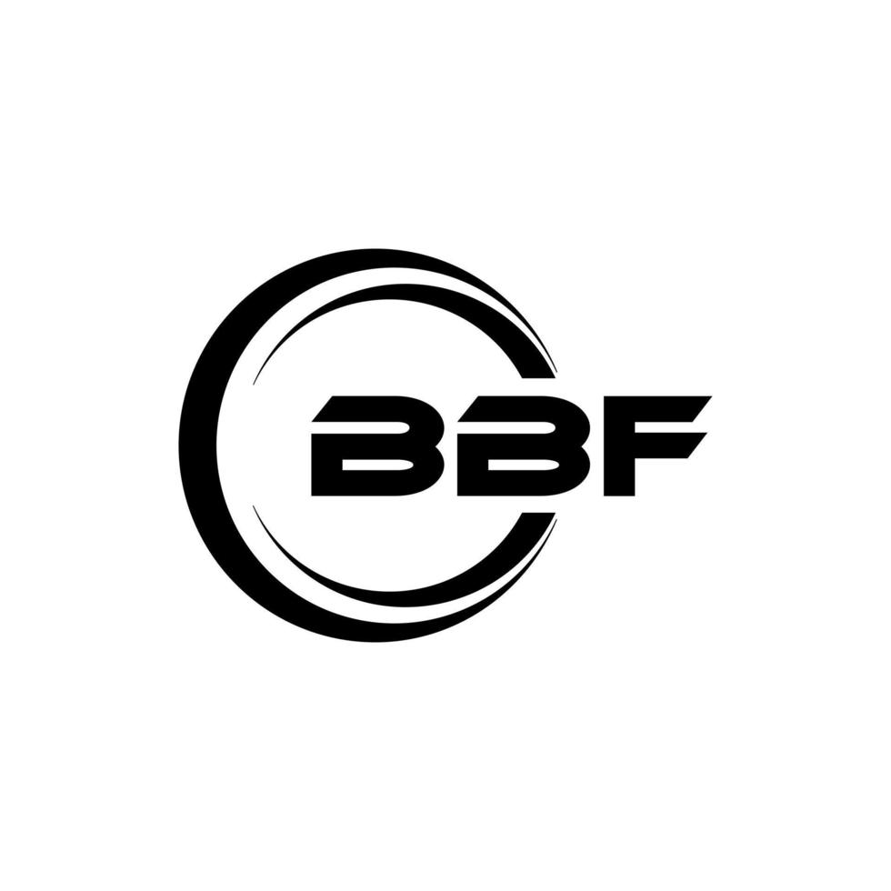 bbf brief logo ontwerp in illustratie. vector logo, schoonschrift ontwerpen voor logo, poster, uitnodiging, enz.