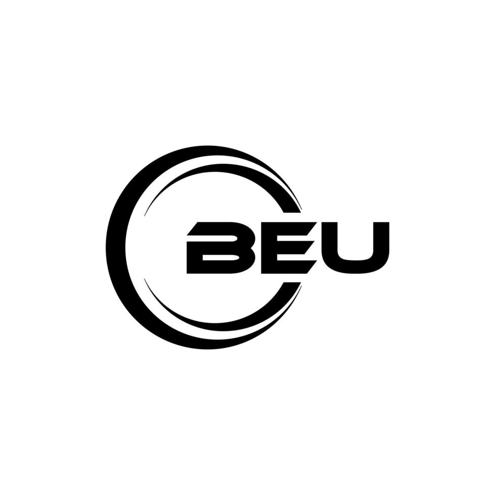 beu brief logo ontwerp in illustratie. vector logo, schoonschrift ontwerpen voor logo, poster, uitnodiging, enz.