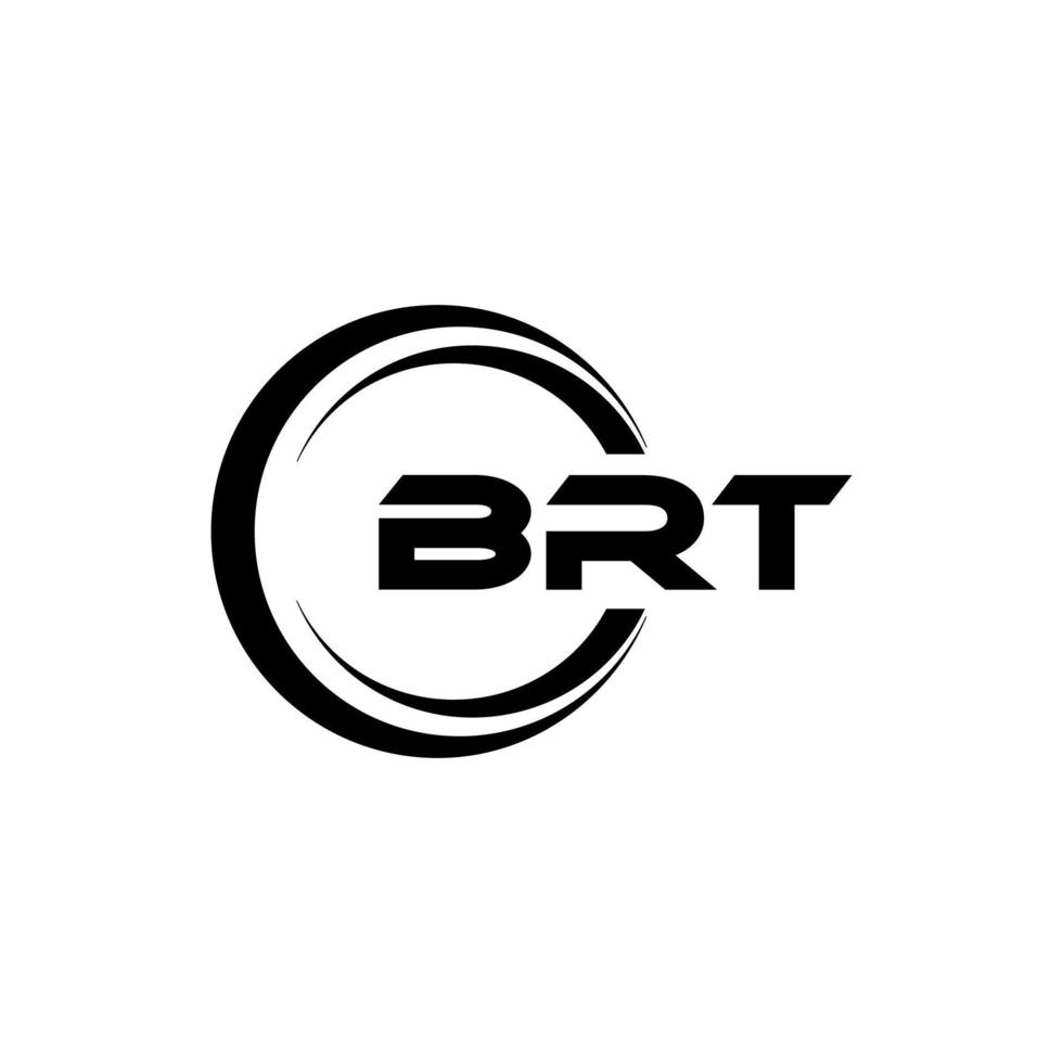 brt brief logo ontwerp in illustratie. vector logo, schoonschrift ontwerpen voor logo, poster, uitnodiging, enz.