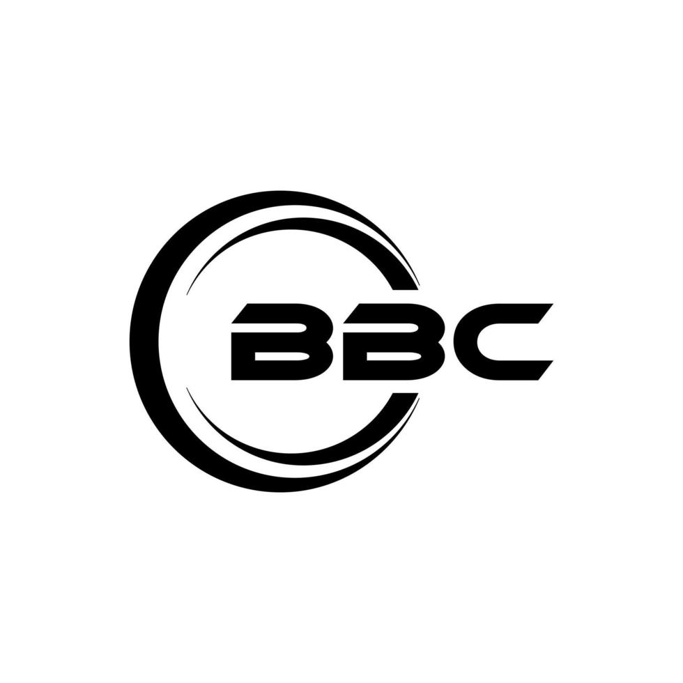 bbc brief logo ontwerp in illustratie. vector logo, schoonschrift ontwerpen voor logo, poster, uitnodiging, enz.