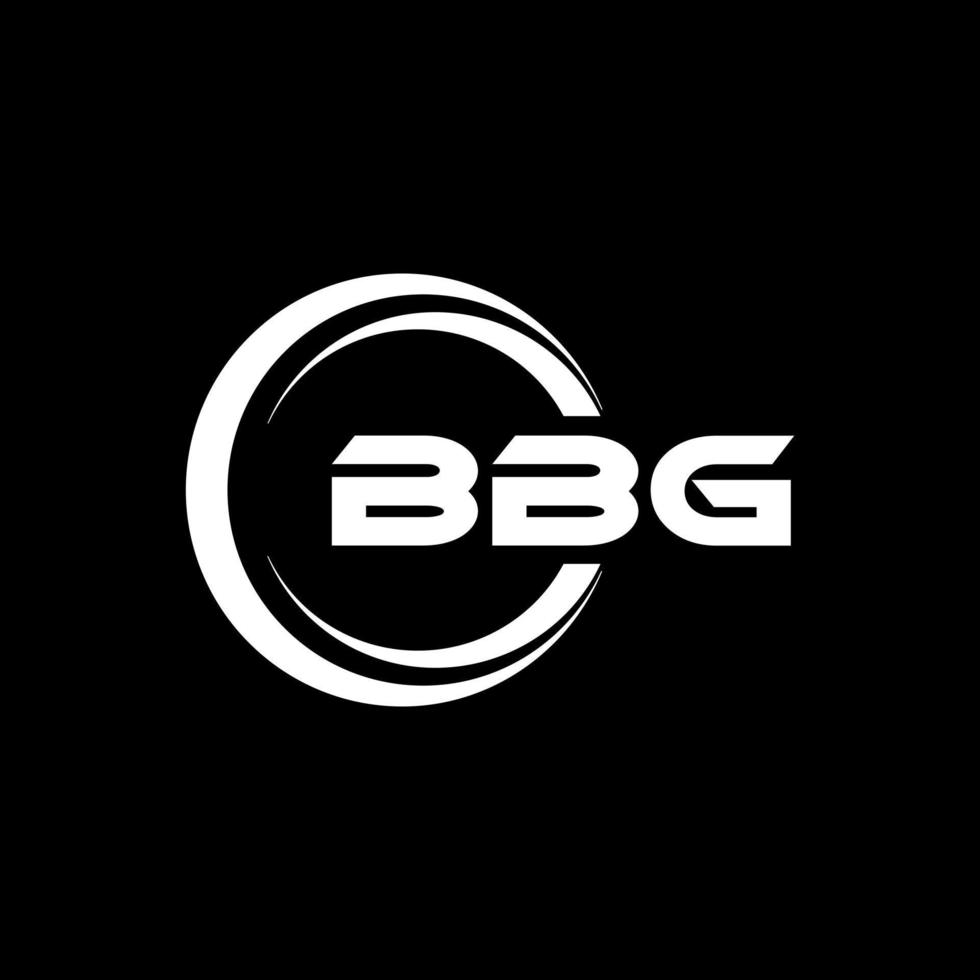bbg brief logo ontwerp in illustratie. vector logo, schoonschrift ontwerpen voor logo, poster, uitnodiging, enz.