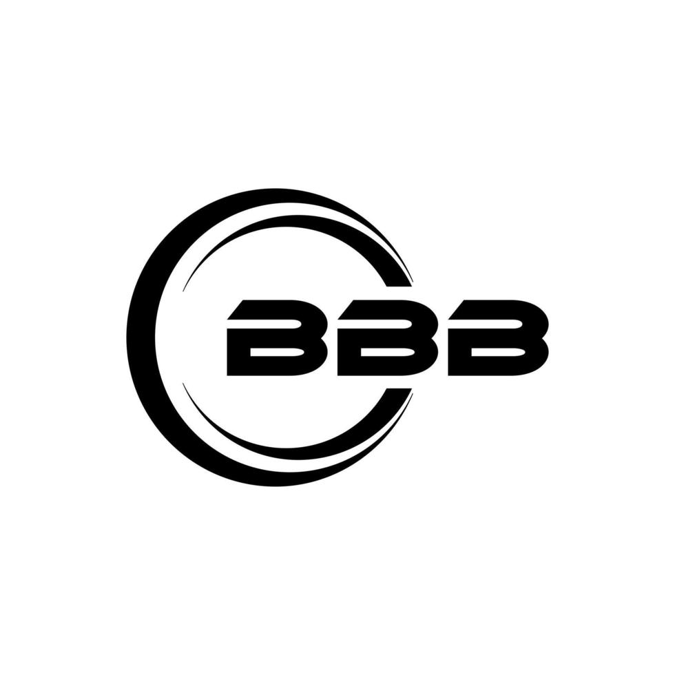 bbb brief logo ontwerp in illustratie. vector logo, schoonschrift ontwerpen voor logo, poster, uitnodiging, enz.