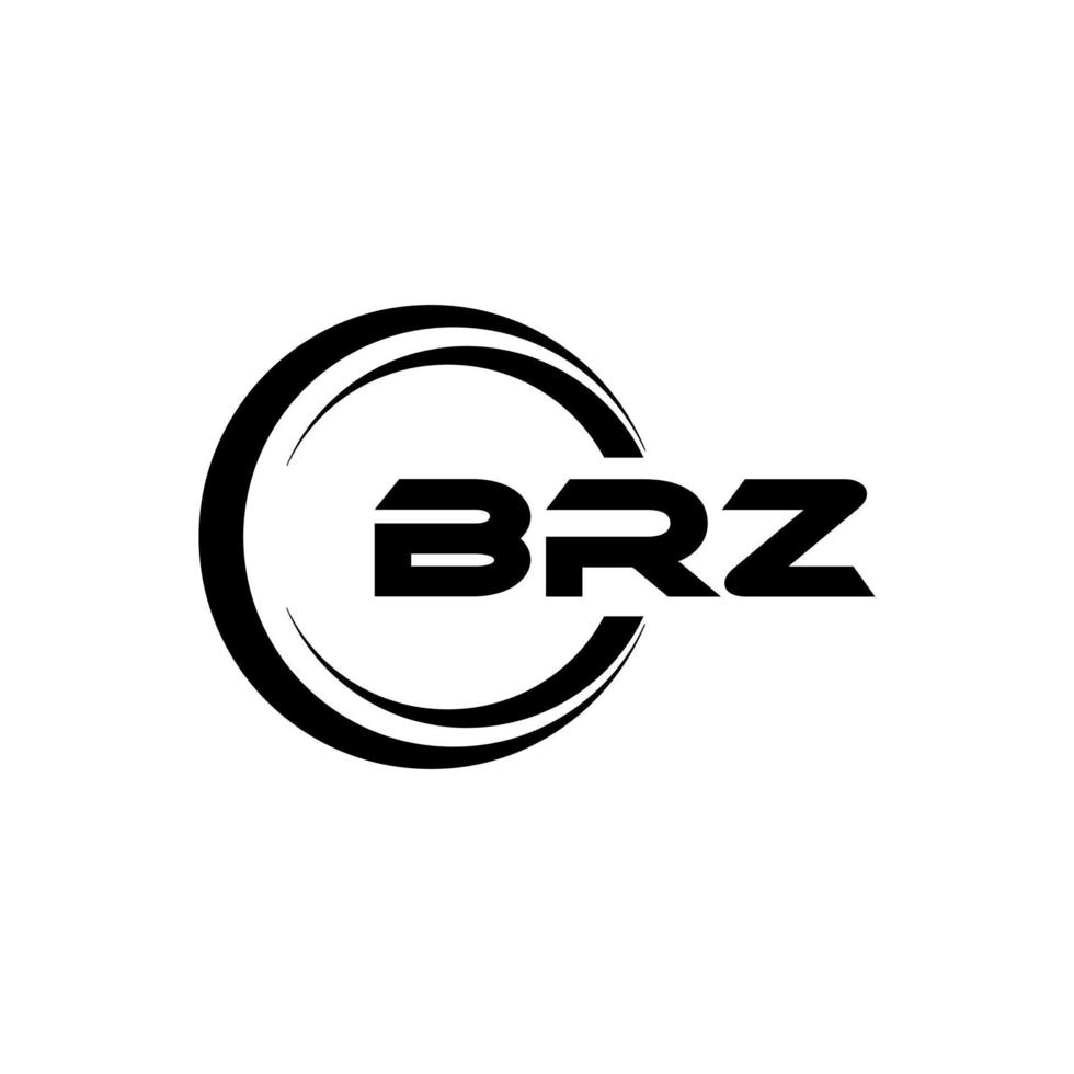 brz brief logo ontwerp in illustratie. vector logo, schoonschrift ontwerpen voor logo, poster, uitnodiging, enz.