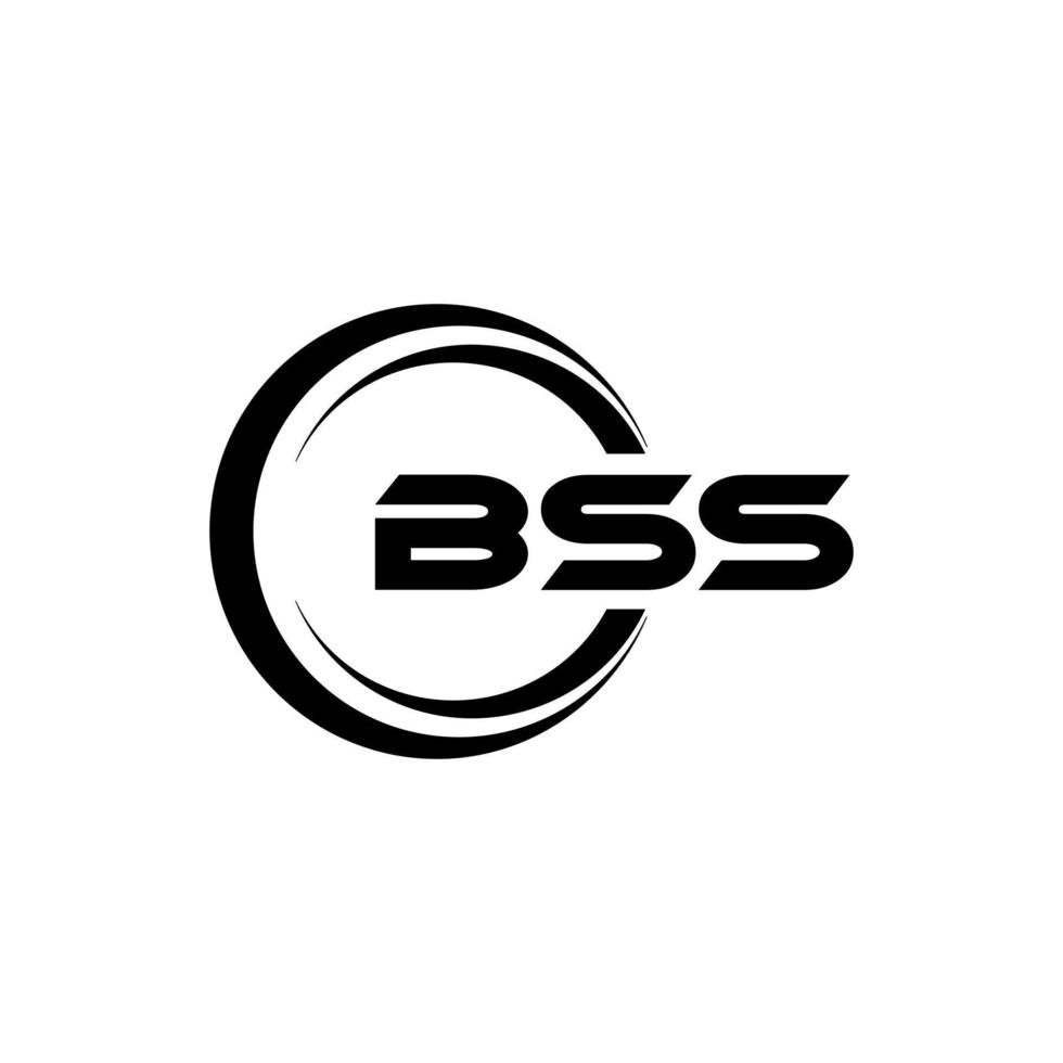 bss brief logo ontwerp in illustratie. vector logo, schoonschrift ontwerpen voor logo, poster, uitnodiging, enz.