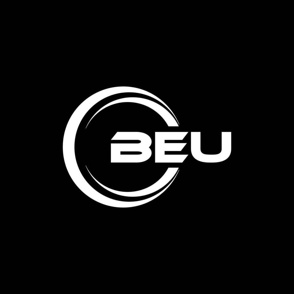 beu brief logo ontwerp in illustratie. vector logo, schoonschrift ontwerpen voor logo, poster, uitnodiging, enz.