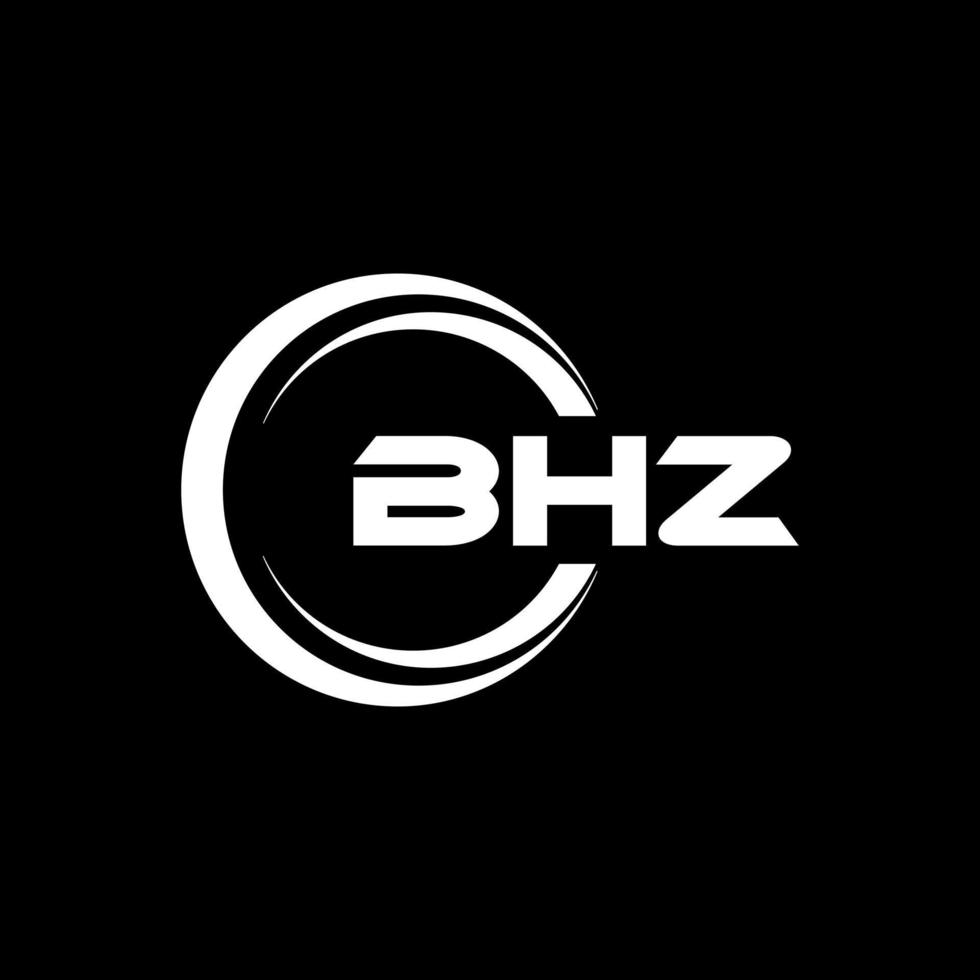 bhz brief logo ontwerp in illustratie. vector logo, schoonschrift ontwerpen voor logo, poster, uitnodiging, enz.