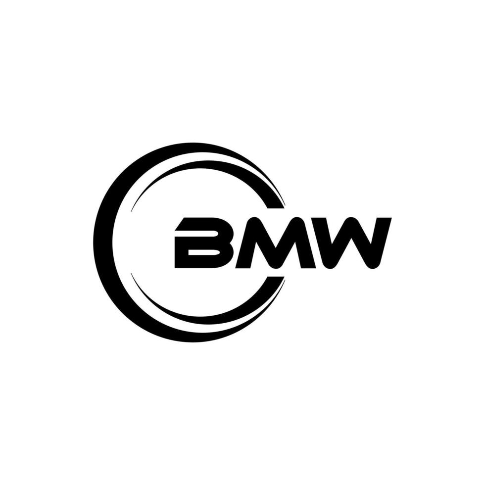 BMW brief logo ontwerp in illustratie. vector logo, schoonschrift ontwerpen voor logo, poster, uitnodiging, enz.