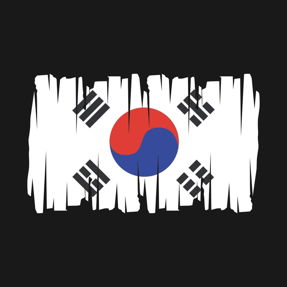 vlag van zuid-korea vectorillustratie vector