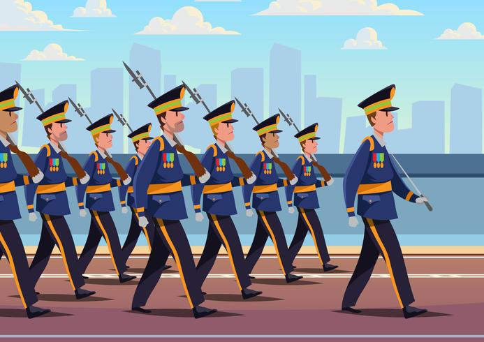 Militaire parade formatie vector