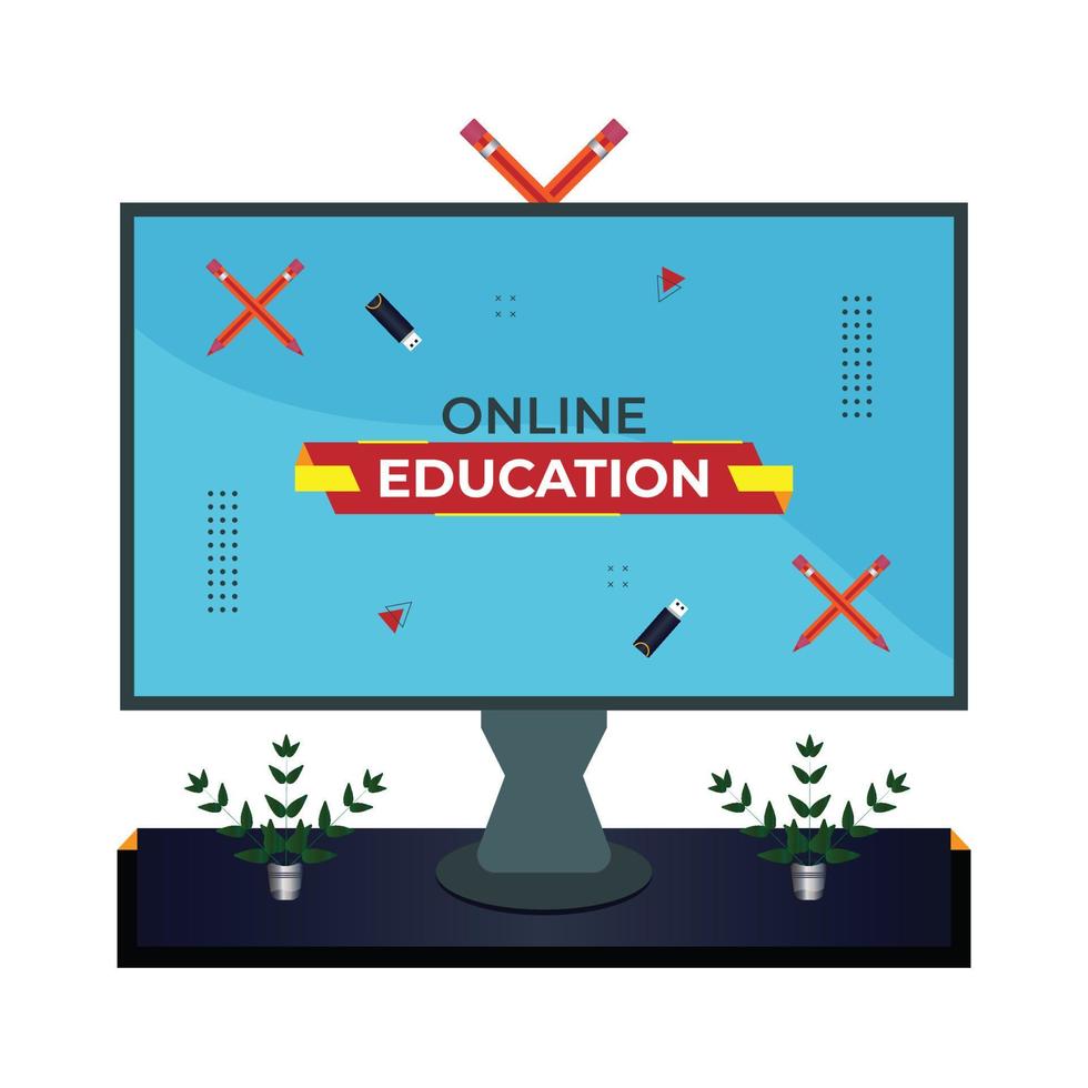 online cursussen en trainingen, webinar, afstand opleiding, kennis, mobiel aan het leren app en e-leren. vector illustratie voor poster, banier, presentatie