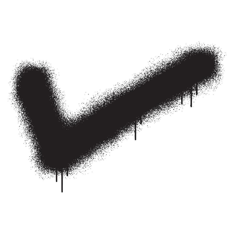 graffiti controleren merken icoon met zwart verstuiven verf over- wit. vector illustratie.