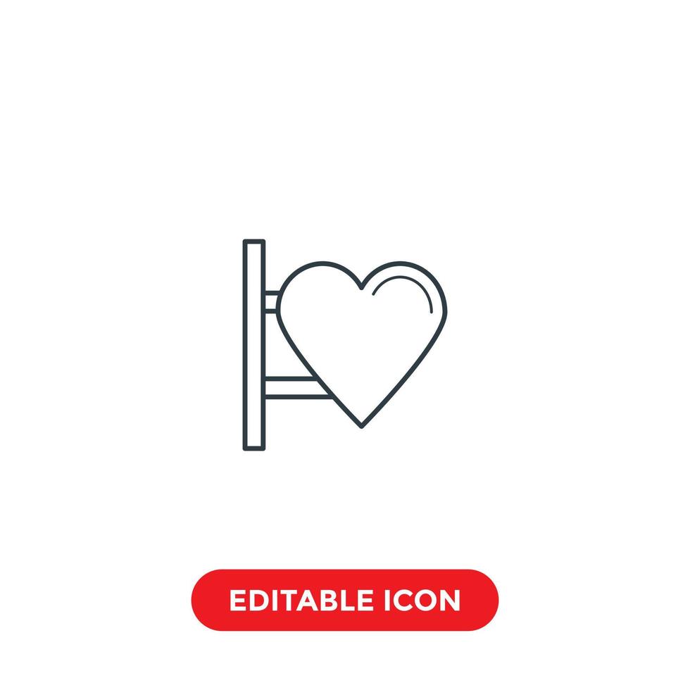 liefde aanplakbord bewerkbare beroerte icoon vector