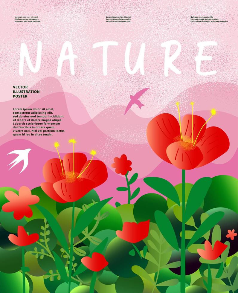 natuur en landschap. vector illustratie.