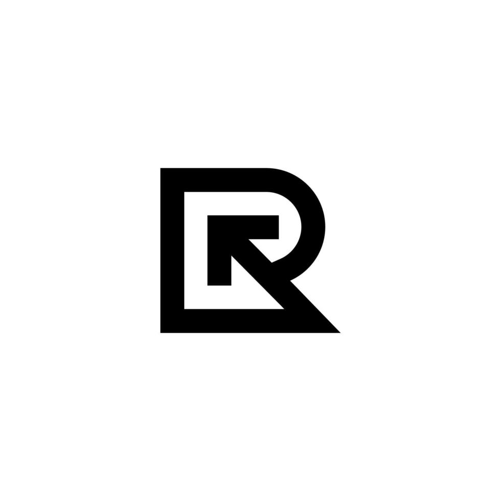 eerste brief r logo ontwerp, r brief logo, technologie bedrijf concept en idee r logo, gegevens, vector icoon sjabloon elementen modern zakelijke