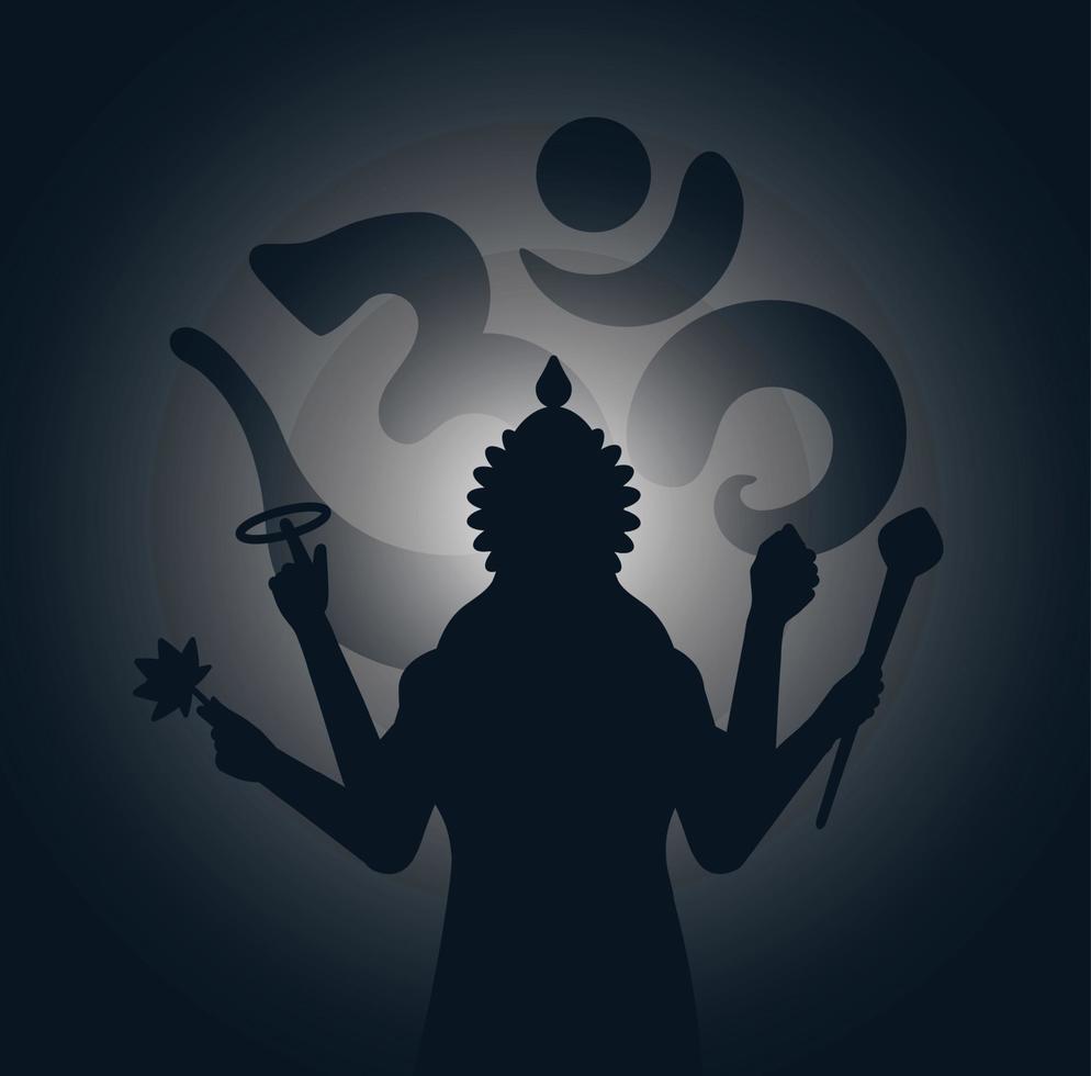 Indisch god heer vishnu. etnisch godheid van hindoeïsme mythologie. vector illustratie ontwerp