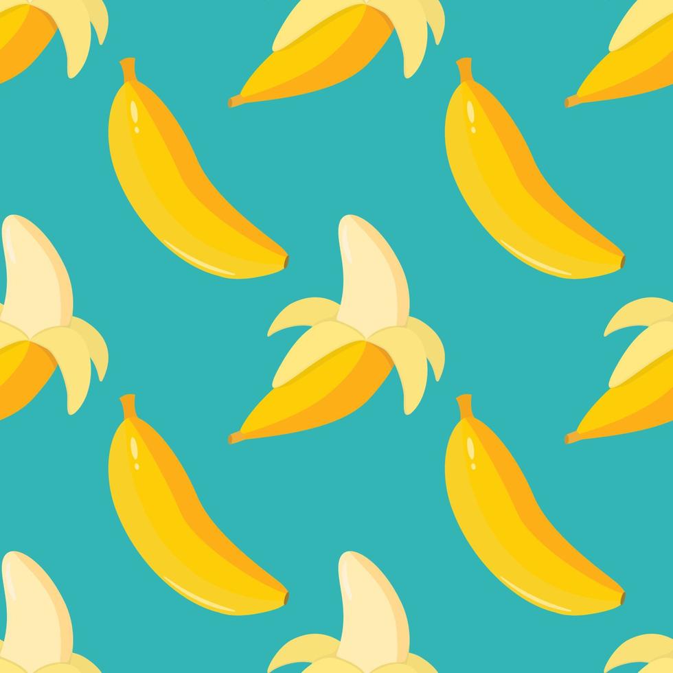 geschilderde naadloze achtergrond met banaan, abstract herhalend patroon. bananen patroon. voor papier, omslag, stof, achtergrond voor gezonde voeding, geschenkverpakking, kunst aan de muur, interieur. illustratie van voedsel. vector