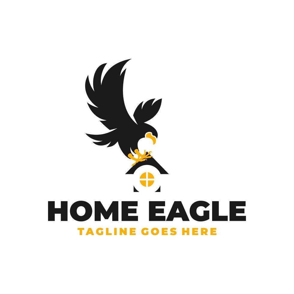 adelaar vogel huis vector illustratie logo