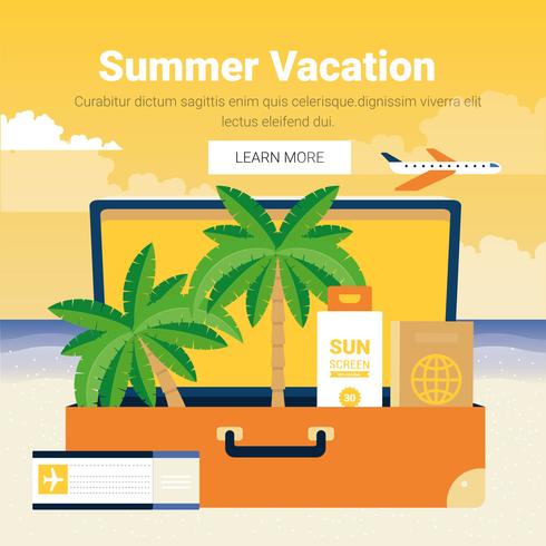 Vector zomer vakantie ontwerp illustratie