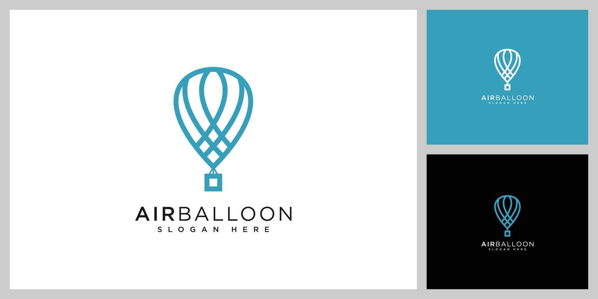 lucht ballon logo vector ontwerp sjabloon