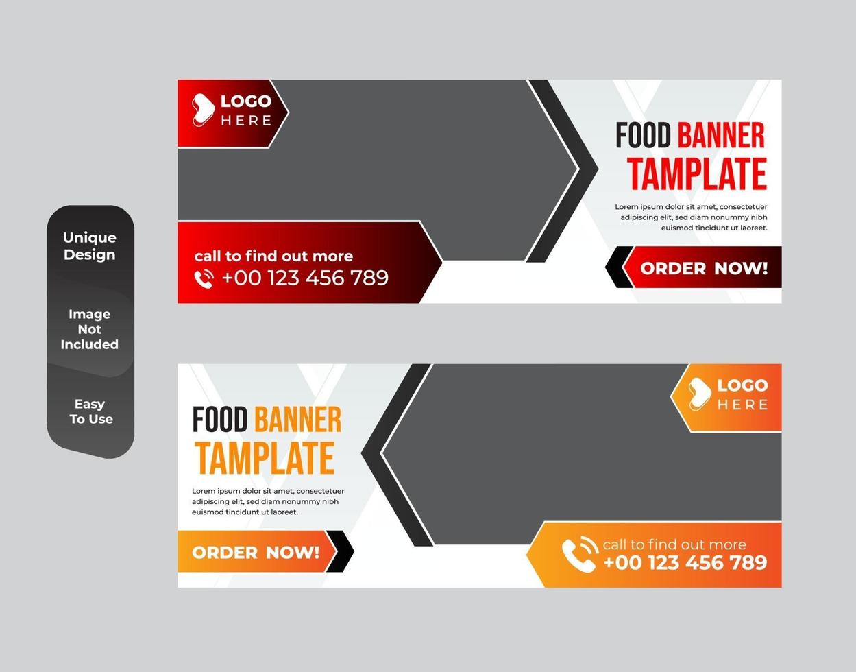 restaurant bedrijf banner sjabloon ontwerpset vector